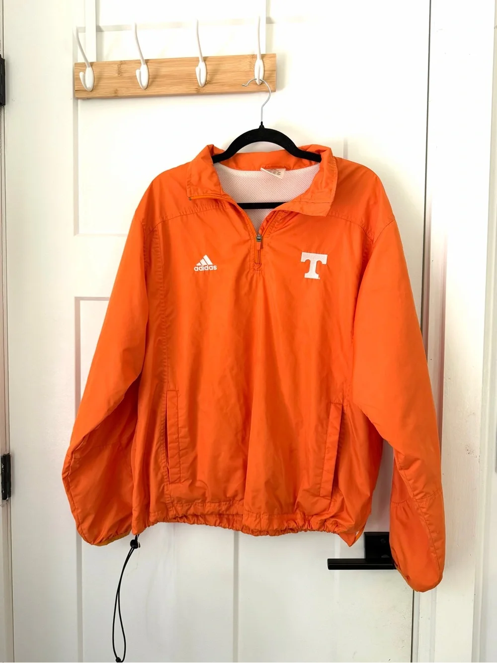 Adidas Tennessee Volunteers Orange Pullover Windbreaker size Medium